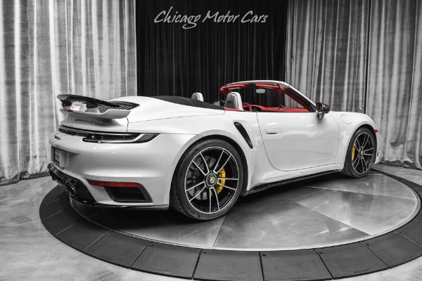 Used 2022 Porsche 911 Turbo S Cabriolet HIGH SPEC! Only 1400 Miles Chalk/Red LOADED Perfect! for sale Sold at Chicago Motor Cars in West Chicago IL 60185 5