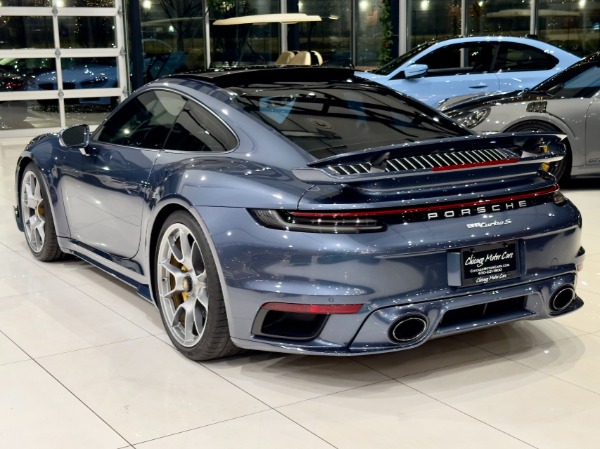 Used 2022 Porsche 911 Turbo S Coupe PTS Yachting Blue 3900 Miles HARD LOADED Aero Package! for sale Sold at Chicago Motor Cars in West Chicago IL 60185 2