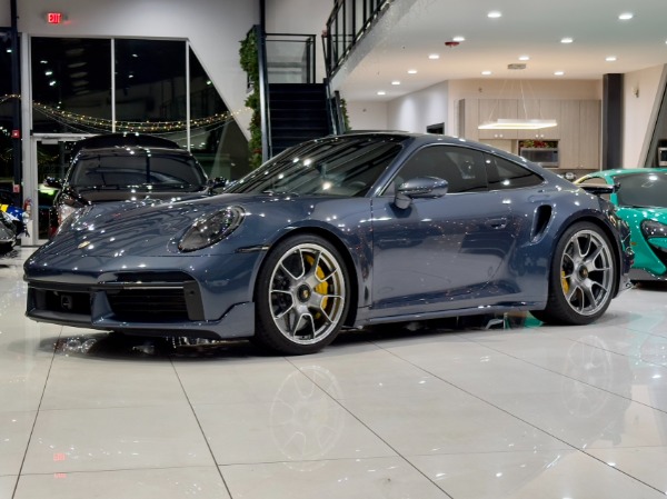 Used 2022 Porsche 911 Turbo S Coupe PTS Yachting Blue 3900 Miles HARD LOADED Aero Package! for sale Sold at Chicago Motor Cars in West Chicago IL 60185 1