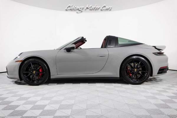 Used 2023 Porsche 911 Targa 4S Only 789 Miles! Rare Chalk Paint! Bordeaux Red Interior! Front end Lifter! for sale Sold at Chicago Motor Cars in West Chicago IL 60185 2