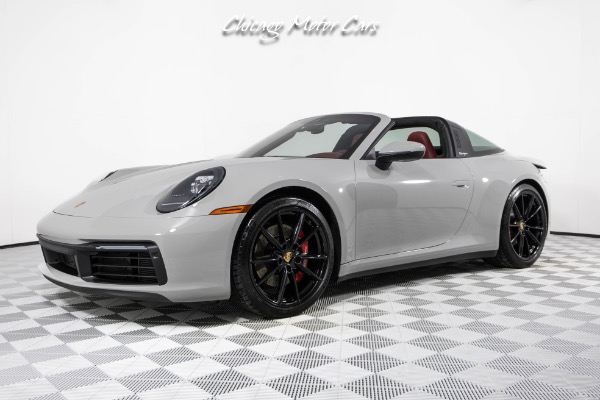 Used 2023 Porsche 911 Targa 4S Only 789 Miles! Rare Chalk Paint! Bordeaux Red Interior! Front end Lifter! for sale Sold at Chicago Motor Cars in West Chicago IL 60185 5