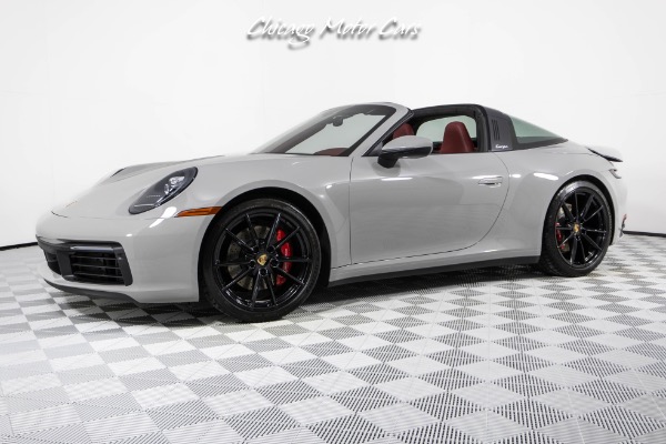 Used 2023 Porsche 911 Targa 4S Only 789 Miles! Rare Chalk Paint! Bordeaux Red Interior! Front end Lifter! for sale Sold at Chicago Motor Cars in West Chicago IL 60185 1