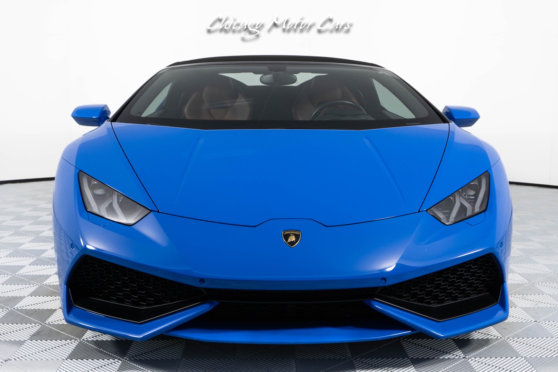 Used-2016-Lamborghini-Huracan-LP610-4-Spyder-Ad-Personam-Blu-Lemans-Front-End-PPF-Front-End-Lifter-Loaded
