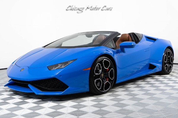 Used 2016 Lamborghini Huracan LP610-4 Spyder! Ad Personam Blu Lemans! Front End PPF! Front End Lifter! Loaded! for sale Sold at Chicago Motor Cars in West Chicago IL 60185 6