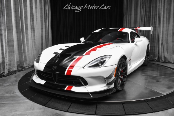 Used 2016 Dodge Viper ACR Extreme Aero Pkg Coupe Black & Red Painted Stripes ONLY 13k Miles for sale $459,500 at Chicago Motor Cars in West Chicago IL 60185 2