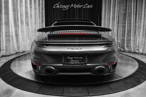Used 2021 Porsche 911 Turbo S Coupe Highly Desired PTS Grey Black 6k Miles Burmester Front PPF for sale Sold at Chicago Motor Cars in West Chicago IL 60185 4
