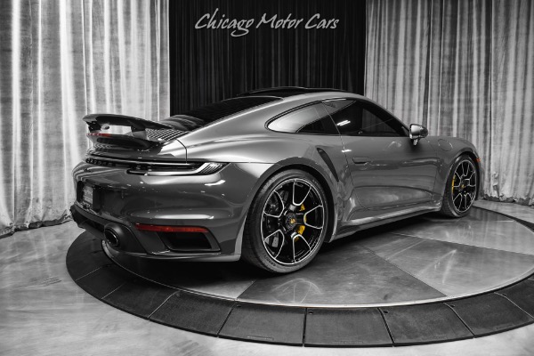Used 2021 Porsche 911 Turbo S Coupe Highly Desired PTS Grey Black 6k Miles Burmester Front PPF for sale Sold at Chicago Motor Cars in West Chicago IL 60185 5