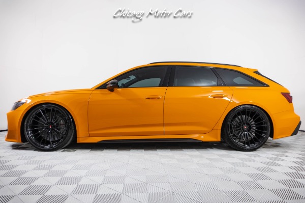 Used 2022 Audi RS6 Avant 4.0T Quattro Rare Solar Orange Full PPF Vossen Wheels Carbon Fiber Pack for sale Sold at Chicago Motor Cars in West Chicago IL 60185 2