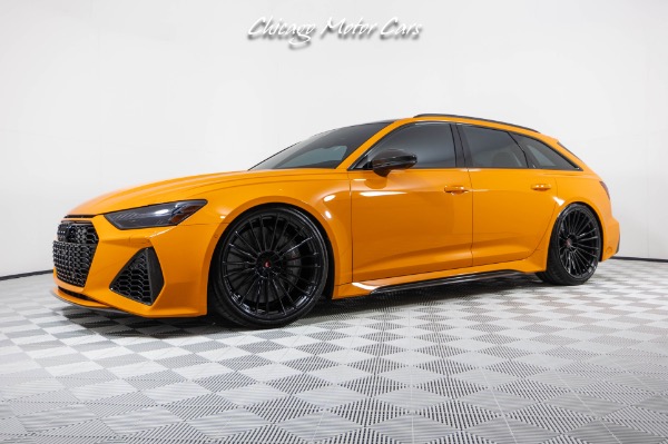 Used 2022 Audi RS6 Avant 4.0T Quattro Rare Solar Orange Full PPF Vossen Wheels Carbon Fiber Pack for sale Sold at Chicago Motor Cars in West Chicago IL 60185 1