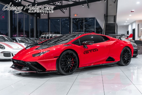 Used 2022 Lamborghini Huracan STO $19K Pearl Effect Paint Carbon Ceramic Brakes Sport Seats 155 Miles for sale Sold at Chicago Motor Cars in West Chicago IL 60185 1