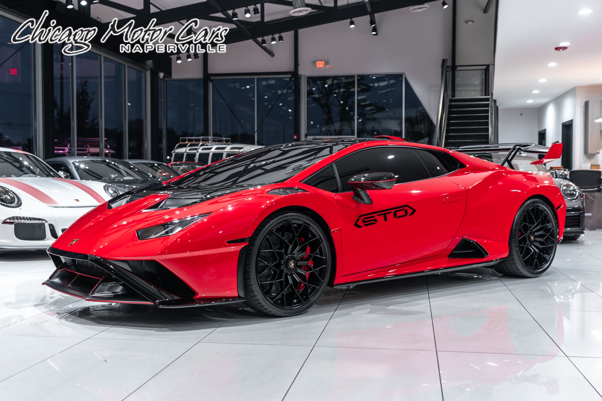 Used 2022 Lamborghini Huracan STO $19K Pearl Effect Paint Carbon Ceramic Brakes Sport Seats 155 Miles for sale Sold at Chicago Motor Cars in West Chicago IL 60185 1