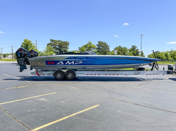 Used 2024 AMP 37 XPR Just Delivered! Merc Racing 500r Motors! 100+MPH Poker Run Boat! for sale Sold at Chicago Motor Cars in West Chicago IL 60185 5