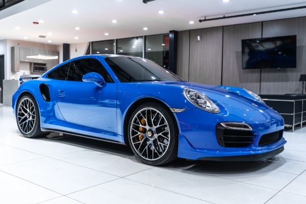 Used 2016 Porsche 911 Turbo S Coupe PTS Voodoo Blue! Aerokit! Premium Pkg Plus! RARE! for sale Sold at Chicago Motor Cars in West Chicago IL 60185 6