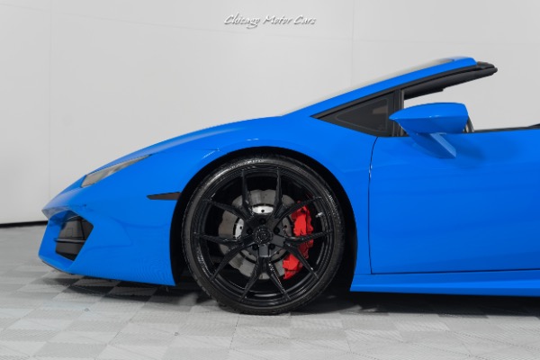 Used 2017 Lamborghini Huracan LP 580-2 Spyder Rare Blu Lemans Technology Package Front PPF Front Lift Rohana Wheels for sale Sold at Chicago Motor Cars in West Chicago IL 60185 3