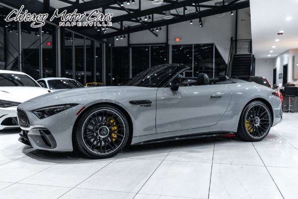 Used 2022 Mercedes-Benz SL63 AMG Convertible MSRP $196,250+ AWD LOADED MANUFAKTUR Alpine Grey for sale Sold at Chicago Motor Cars in West Chicago IL 60185 1