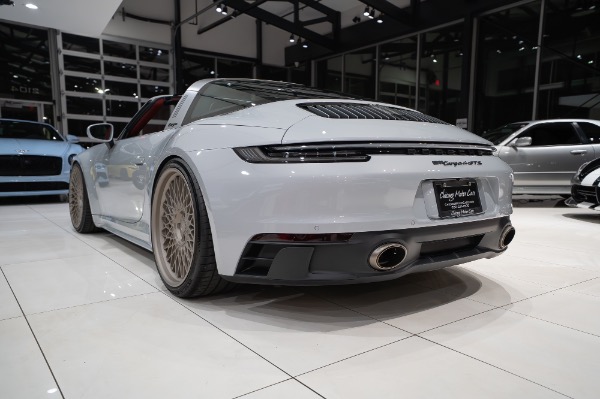 Used 2024 Porsche 911 Targa 4 GTS Premium Pkg Ice Gray/Bordeaux Red Front End Lifter ANRKY Wheels LOADED for sale $217,800 at Chicago Motor Cars in West Chicago IL 60185 5