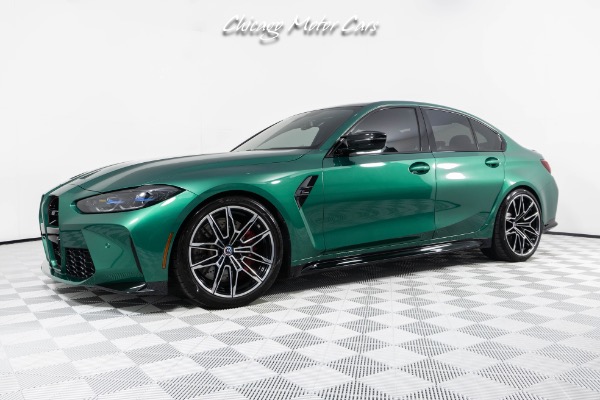Used 2023 BMW M3 Competition xDrive Isle of Man Green! Fiona Red Interior! Executive Package! Front PPF! for sale Sold at Chicago Motor Cars in West Chicago IL 60185 1