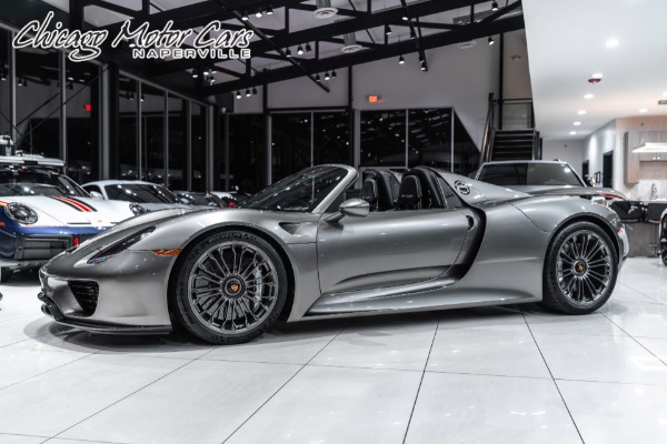 Used 2015 Porsche 918 Spyder $63k Liquid Silver Paint! 1 Owner Car! 1500 Miles! CXX Options! RARE! for sale Sold at Chicago Motor Cars in West Chicago IL 60185 1