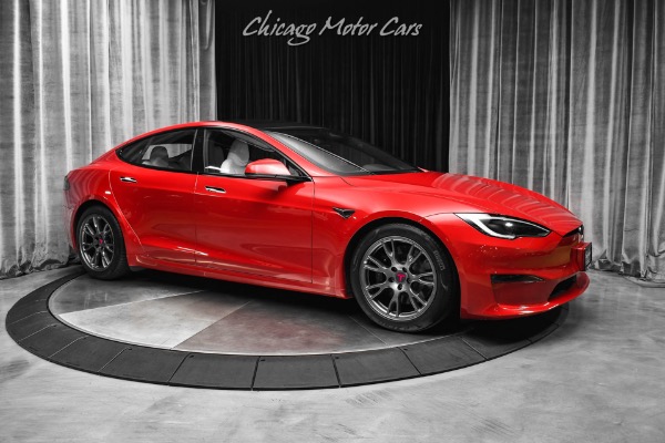 Used 2022 Tesla Model S Long Range Only 13k Miles Autopilot White Interior Option Yoke Steering for sale Sold at Chicago Motor Cars in West Chicago IL 60185 5