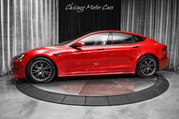 Used 2022 Tesla Model S Long Range Only 13k Miles Autopilot White Interior Option Yoke Steering for sale Sold at Chicago Motor Cars in West Chicago IL 60185 1