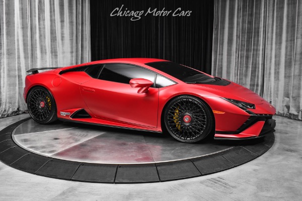 Used 2023 Lamborghini Huracan Tecnica Coupe Twin Turbo Factory Matte Red Gintani Package HRE Wheels PPF for sale Sold at Chicago Motor Cars in West Chicago IL 60185 6