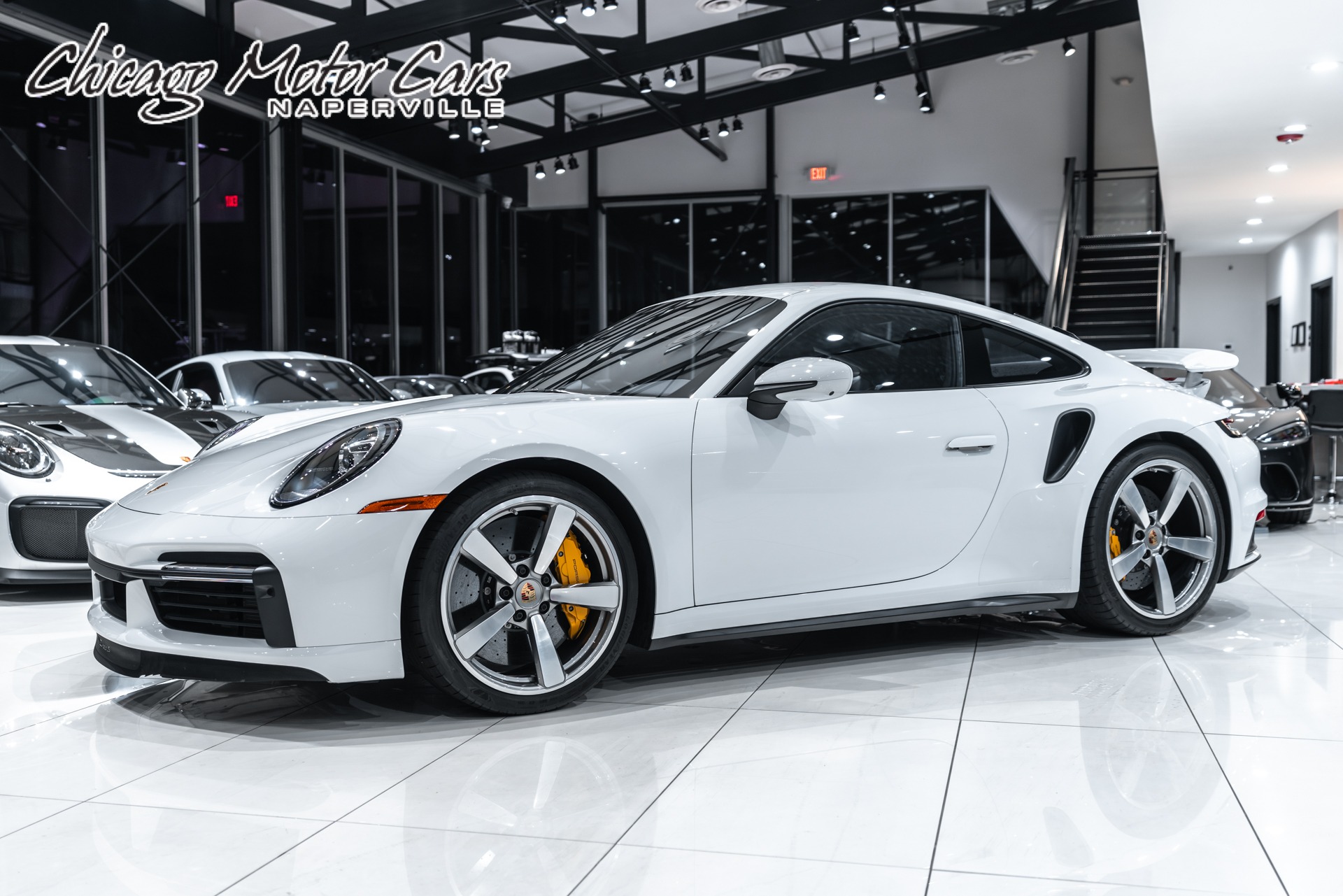 Used 2024 Porsche 911 Turbo S Coupe ONLY 3900 Miles! Ice Grey! Surround View! Storage Pkg! for sale Sold at Chicago Motor Cars in West Chicago IL 60185 1