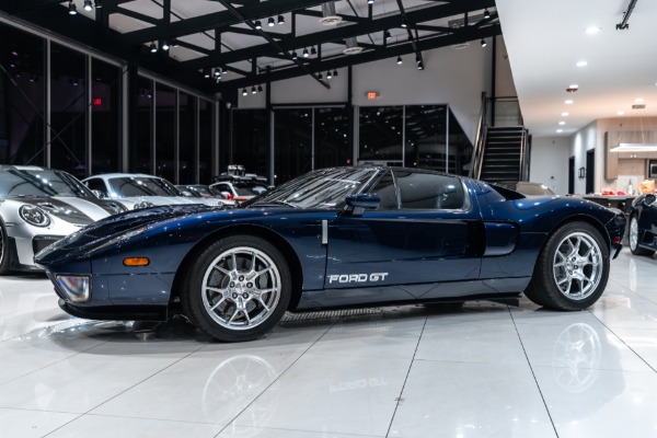 Used 2005 Ford GT 1/14 Stripe Delete Midnight Blue Cars Made Only 2100 Miles Pristine for sale Sold at Chicago Motor Cars in West Chicago IL 60185 2