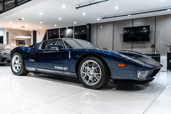 Used 2005 Ford GT 1/14 Stripe Delete Midnight Blue Cars Made Only 2100 Miles Pristine for sale Sold at Chicago Motor Cars in West Chicago IL 60185 6