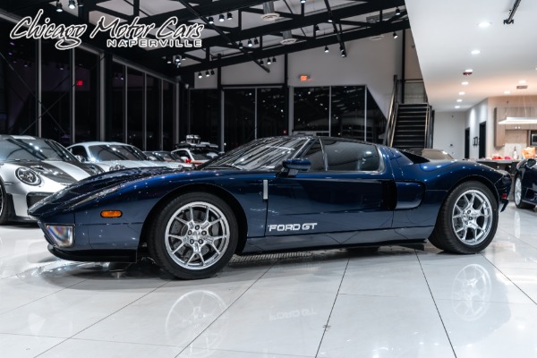 Used 2005 Ford GT 1/14 Stripe Delete Midnight Blue Cars Made Only 2100 Miles Pristine for sale Sold at Chicago Motor Cars in West Chicago IL 60185 1