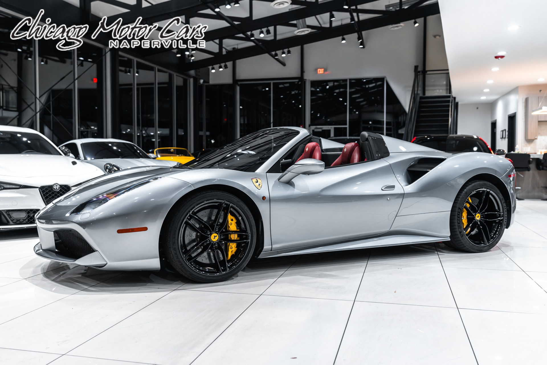 Used 2019 Ferrari 488 Spider Carbon Fiber Driving Zone! LED Steering Wheel! Front Lift! Loaded! for sale Sold at Chicago Motor Cars in West Chicago IL 60185 1