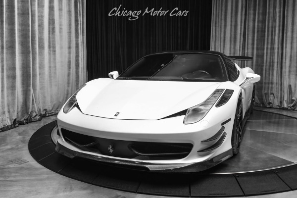 Used 2011 Ferrari 458 Italia Front Axle Lifter! PWF Matt Diamond White Carbon Ceramics! Carbon Fiber! for sale Sold at Chicago Motor Cars in West Chicago IL 60185 2