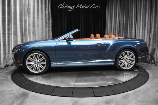 Used 2014 Bentley Continental GTC Speed Convertible W12 616HP! Blue Crystal! Chestnut Veneer! Neck Warmer for sale Sold at Chicago Motor Cars in West Chicago IL 60185 1
