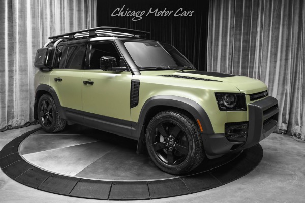 Used 2020 Land Rover Defender 110 HSE First Edition! Matte Green Wrap! Luggage Rack! WARN Winch! Loaded! for sale Sold at Chicago Motor Cars in West Chicago IL 60185 6