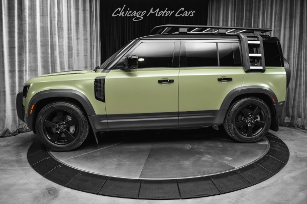 Used 2020 Land Rover Defender 110 HSE First Edition! Matte Green Wrap! Luggage Rack! WARN Winch! Loaded! for sale Sold at Chicago Motor Cars in West Chicago IL 60185 1