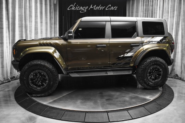 Used 2024 Ford Bronco Raptor 4x4 SUV Only 7k Miles Shelter Green MSRP $99,220+ for sale Sold at Chicago Motor Cars in West Chicago IL 60185 1