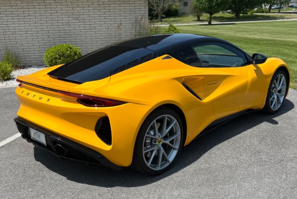 Used 2024 Lotus Emira V6 First Edition! Hethel Yellow! 6 Speed M/T! Full Black Pack! Loaded! for sale Sold at Chicago Motor Cars in West Chicago IL 60185 2