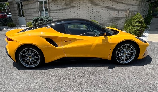 Used 2024 Lotus Emira V6 First Edition! Hethel Yellow! 6 Speed M/T! Full Black Pack! Loaded! for sale Sold at Chicago Motor Cars in West Chicago IL 60185 3