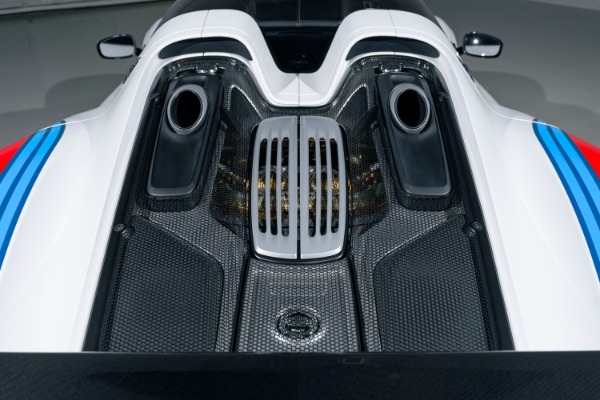 Used 2015 Porsche 918 Spyder Weissach Package Martini Livery Only 1901 Miles FULL PPF Serviced for sale Sold at Chicago Motor Cars in West Chicago IL 60185 4