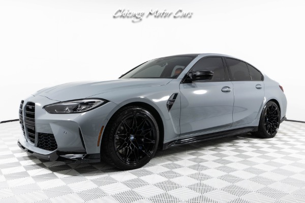 Used 2024 BMW M3 Competition xDrive! Carbon Roof! Brooklyn Grey! Kyalami Orange Interior! for sale Sold at Chicago Motor Cars in West Chicago IL 60185 5