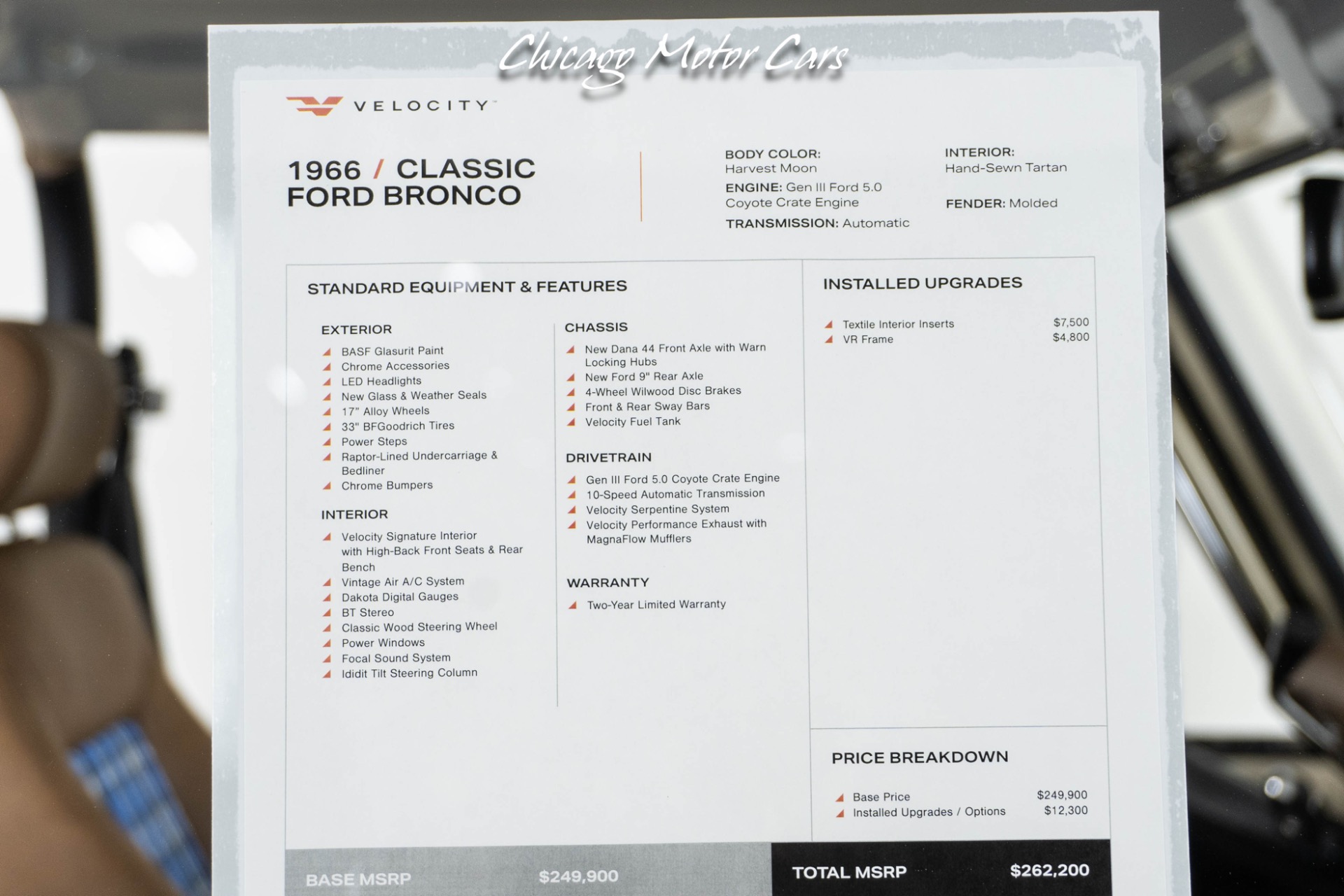 1966 FORD BRONCO VELOCITY SIGNATURE - Image 13