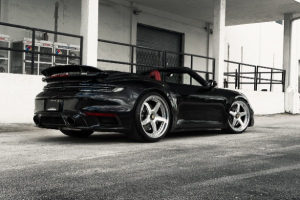 Used 2022 Porsche 911 Turbo S Cabriolet Sportdesign Package ANRKY Wheels IPE Exhaust Carbon Fiber PCCB Full PPF for sale Sold at Chicago Motor Cars in West Chicago IL 60185 3