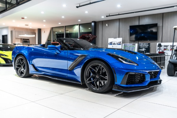 Used 2019 Chevrolet Corvette ZR1 3ZR Convertible RARE Elkhart Blue! ONLY 8k Miles! 1-Owner Car! for sale Sold at Chicago Motor Cars in West Chicago IL 60185 5