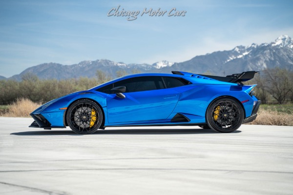 Used 2023 Lamborghini Huracan STO Original MSRP $430k+ Full Exterior Carbon Pack! Blu Nethuns! Full PPF! for sale Sold at Chicago Motor Cars in West Chicago IL 60185 3