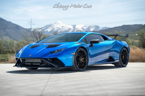 Used 2023 Lamborghini Huracan STO Original MSRP $430k+ Full Exterior Carbon Pack! Blu Nethuns! Full PPF! for sale Sold at Chicago Motor Cars in West Chicago IL 60185 1