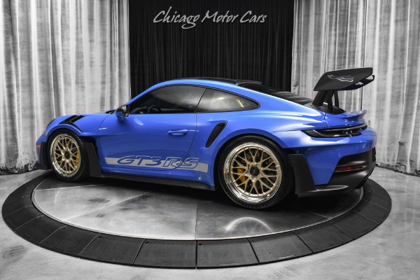 Used 2024 Porsche 911 GT3 RS Weissach PTS Maritime Blue Only 2600 Miles Full Paint Protection Film HREs DUNDON Ex for sale Sold at Chicago Motor Cars in West Chicago IL 60185 3