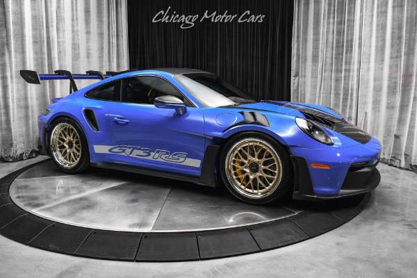 Used 2024 Porsche 911 GT3 RS Weissach PTS Maritime Blue Only 2600 Miles Full Paint Protection Film HREs DUNDON Ex for sale Sold at Chicago Motor Cars in West Chicago IL 60185 6