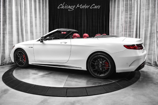 Used 2019 Mercedes-Benz AMG S63 Convertible Rare Cashmere White Magno Burmester Sound New Brakes for sale Sold at Chicago Motor Cars in West Chicago IL 60185 3