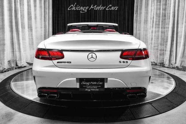 Used 2019 Mercedes-Benz AMG S63 Convertible Rare Cashmere White Magno Burmester Sound New Brakes for sale Sold at Chicago Motor Cars in West Chicago IL 60185 4