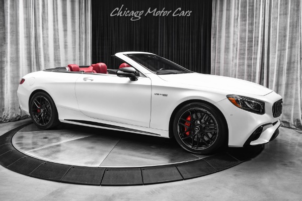 Used 2019 Mercedes-Benz AMG S63 Convertible Rare Cashmere White Magno Burmester Sound New Brakes for sale Sold at Chicago Motor Cars in West Chicago IL 60185 6