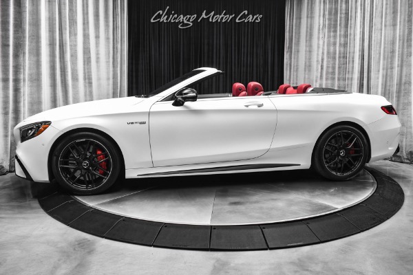 Used 2019 Mercedes-Benz AMG S63 Convertible Rare Cashmere White Magno Burmester Sound New Brakes for sale Sold at Chicago Motor Cars in West Chicago IL 60185 1